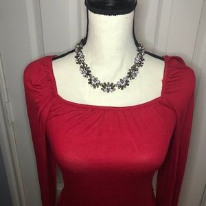 Gorgeous ruby red long sleeve top!! BNWT